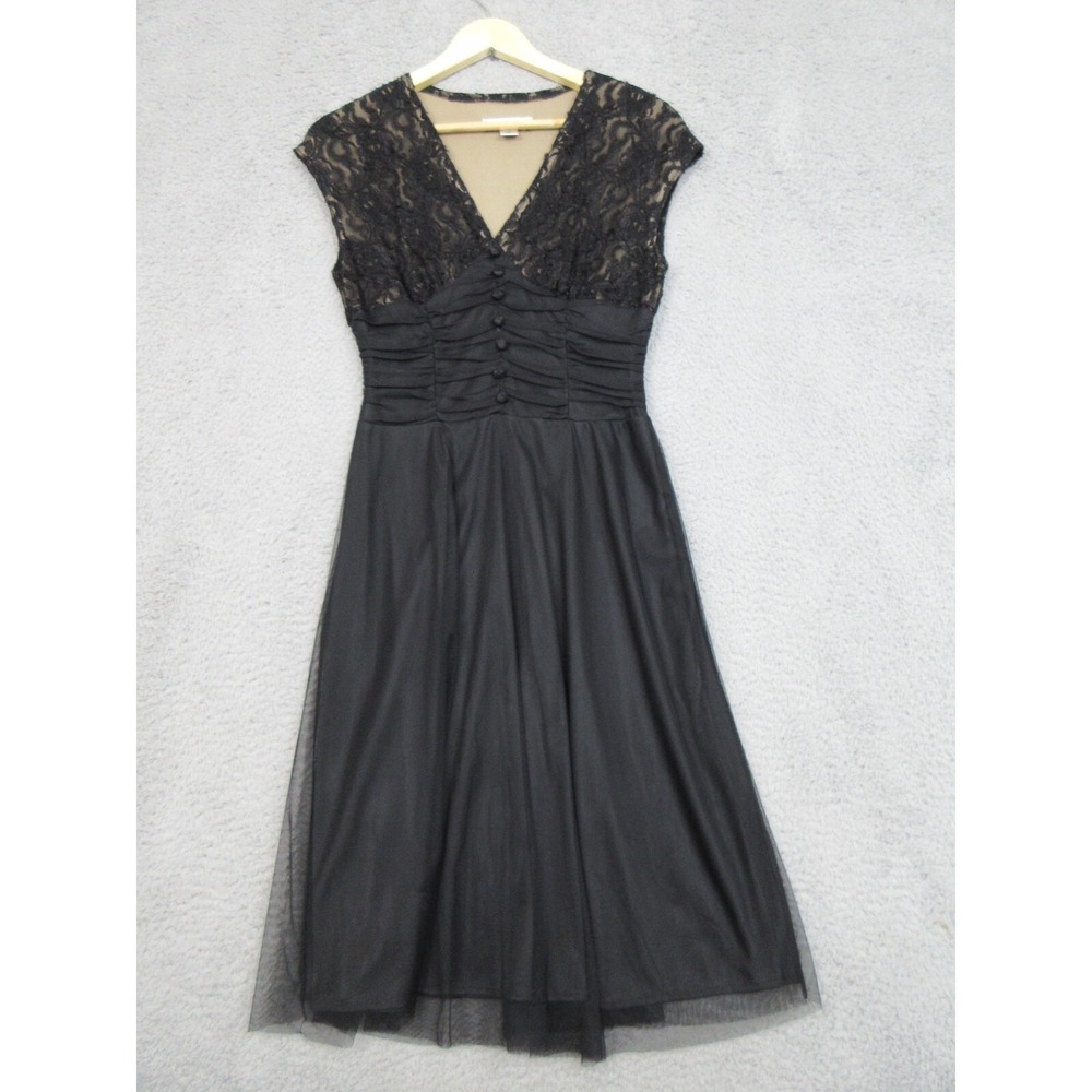 Coldwater Creek Dress Women 8 Black Dark Romance Whimsygoth Witchcore‎ Gothcore